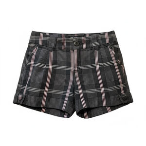 NWT Roxy Pink White & Black Plaid 90s Inspired Skater Girl Shorts Jr Size 11